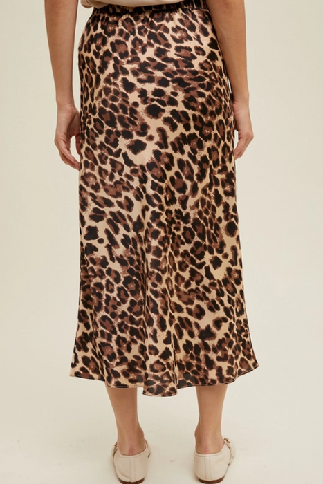 Midi Pencil Skirt - Leopard