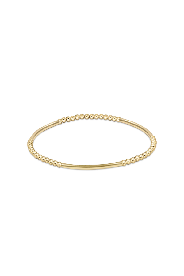 enewton • Bliss Bar Gold Pattern 2.5mm Bead Bracelet