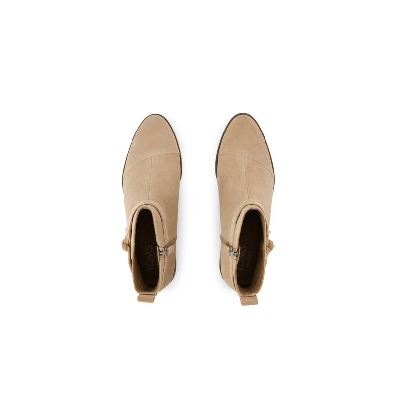 TOMS • Stacey Ankle Bootie - Taupe Suede