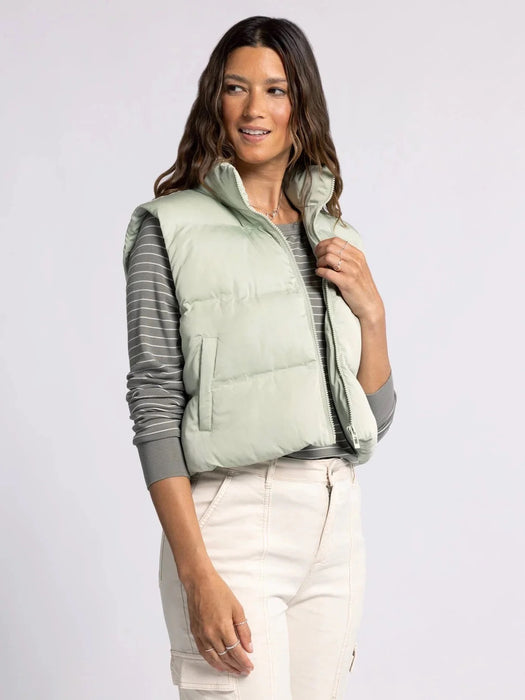 Thread & Supply • Issey Puffer Vest - Leather Sage