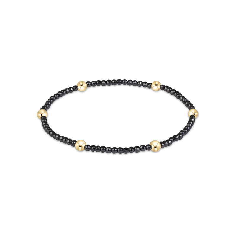 enewton • Presence Faceted Hematite 2mm Bracelet