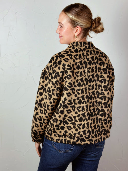 Leopard Short Fur Jacket