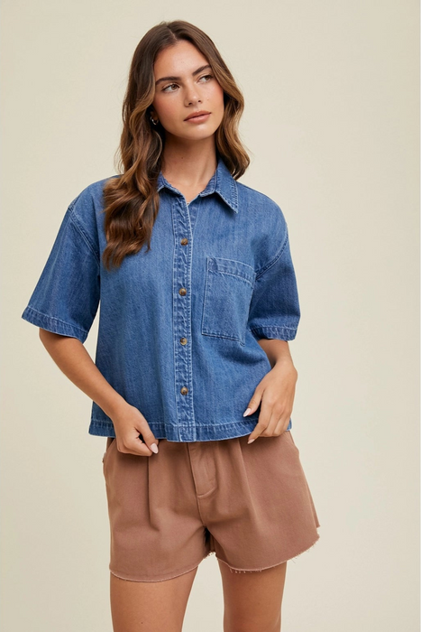 Button Up Shirt Denim