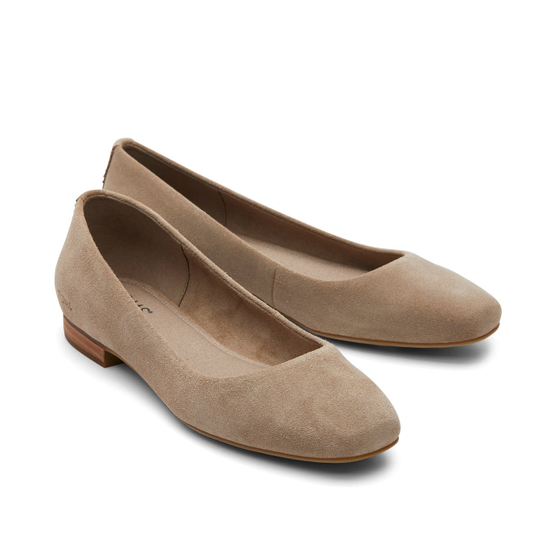 TOMS • Briella Suede Flats - Dune