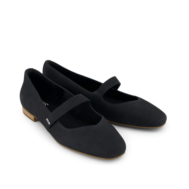 TOMS • Bianca Leather Flats - Black