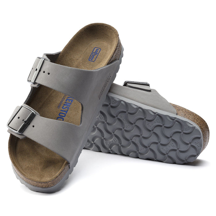 Birkenstock Arizona Soft Footbed Nubuck Leather Narrow Fit Dove bfearless