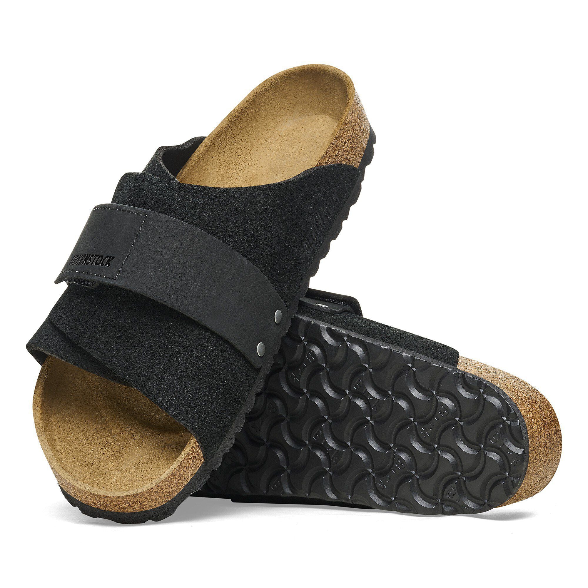 Birkenstock キョウト　ブラック Birkenstock Kyoto (Men's) - Black Nubuck/Suede Leather