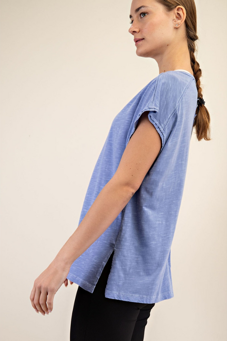 Oversized Tee - Blueberry