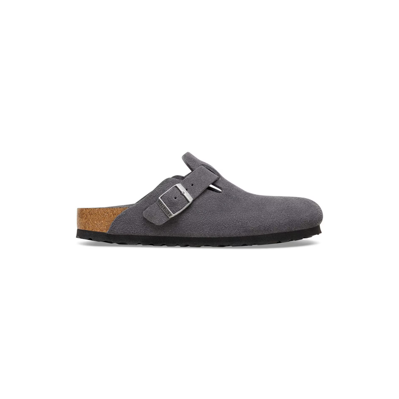 Birkenstock • Boston Soft Footbed Suede Leather - Charcoal Tonal (Regular)