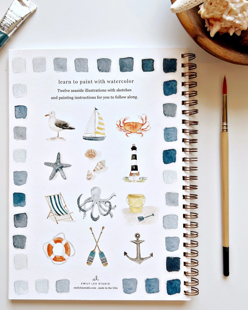 Seaside Watercolor Workbook