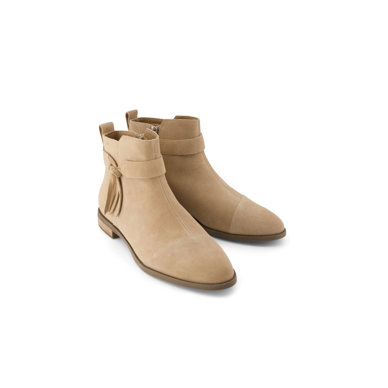 TOMS • Stacey Ankle Bootie - Taupe Suede