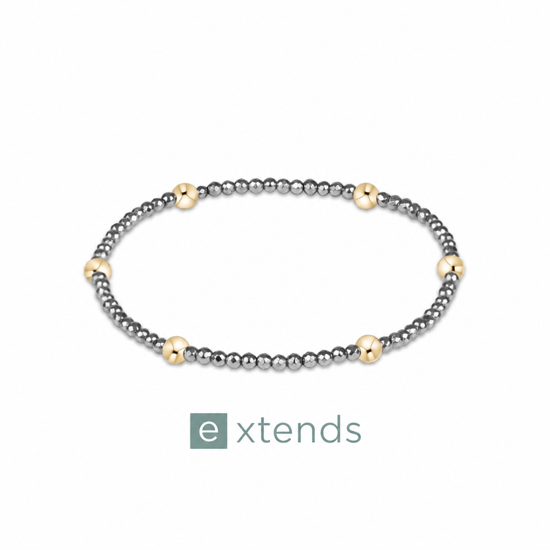 enewton Extends • Presence Silver Faceted Hematite 2mm Bracelet