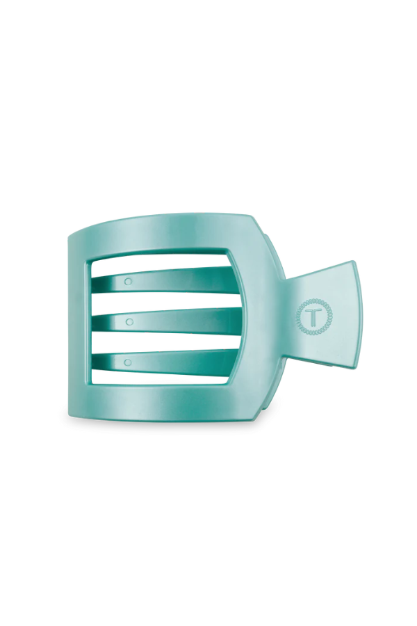 Teleties • Large Square Flat Hair Clip - Totally Turquoise
