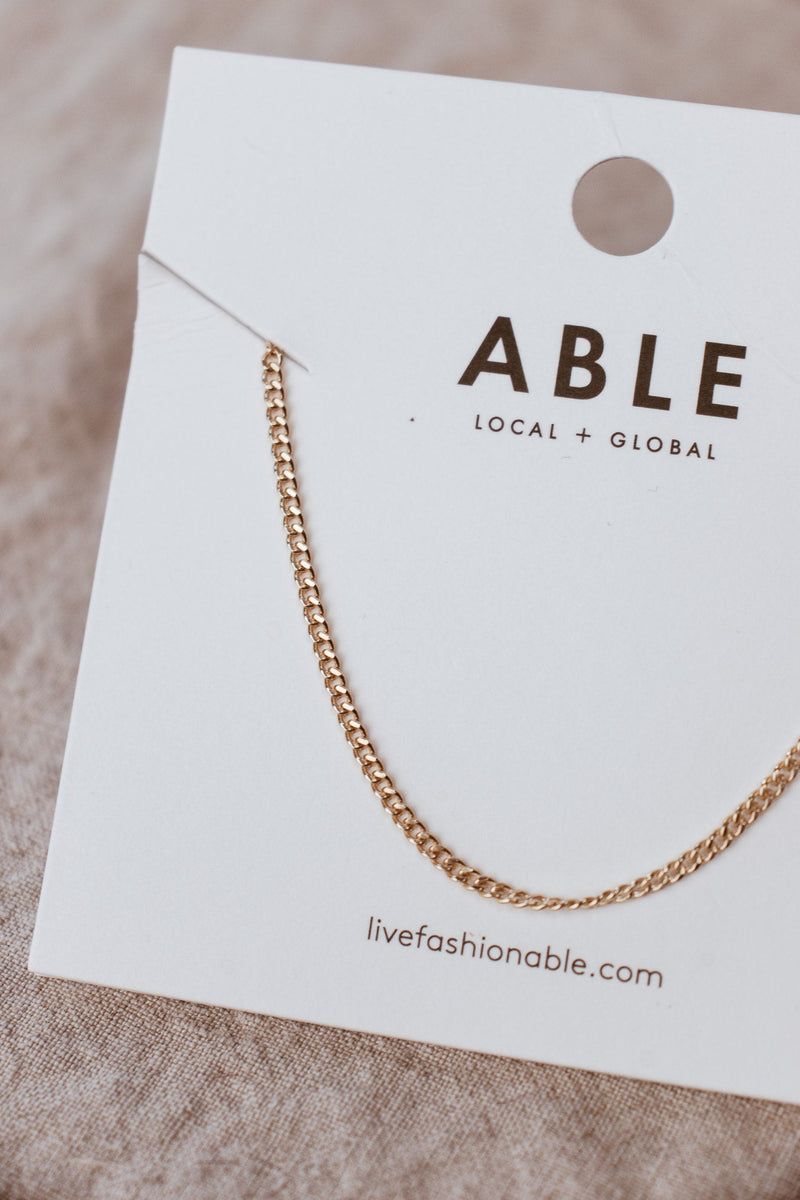 ABLE • Curb Chain Necklace Gold