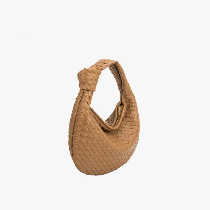 Drew Small Purse with Weave Detail - Khaki