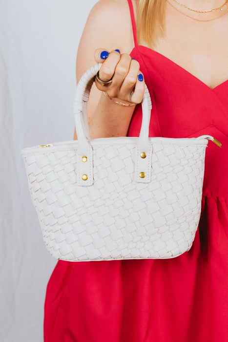 Maddy Crossbody with Weave Detail - Bone