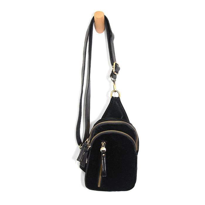 Skyler Sling Bag Velvet - Black