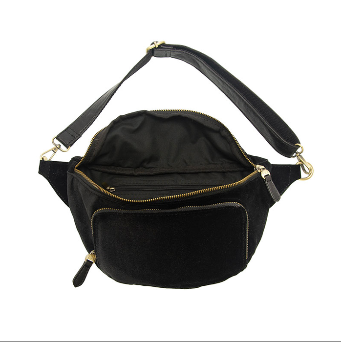 Rory Organizer/Sling/Belt Bag Velvet - Black