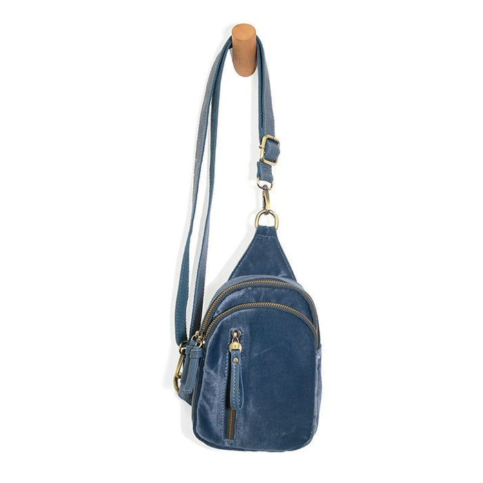 Skyler Sling Bag Velvet - Sapphire