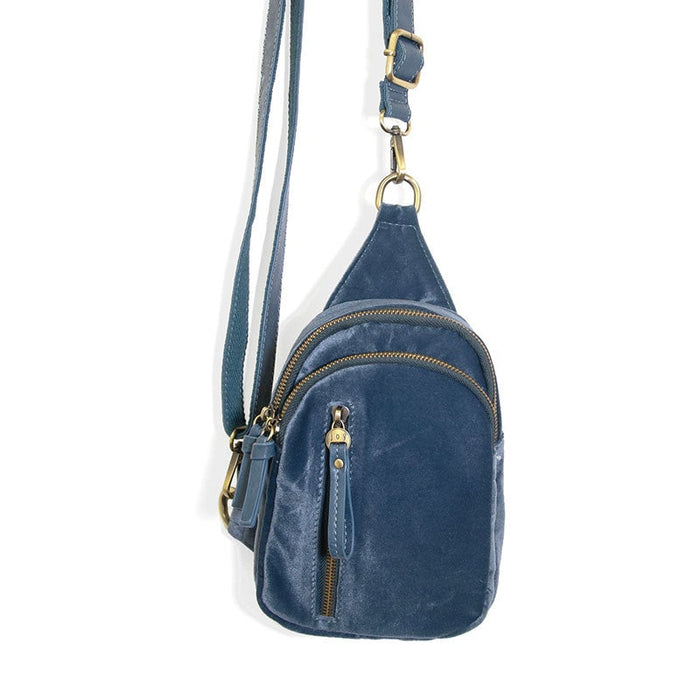 Skyler Sling Bag Velvet - Sapphire