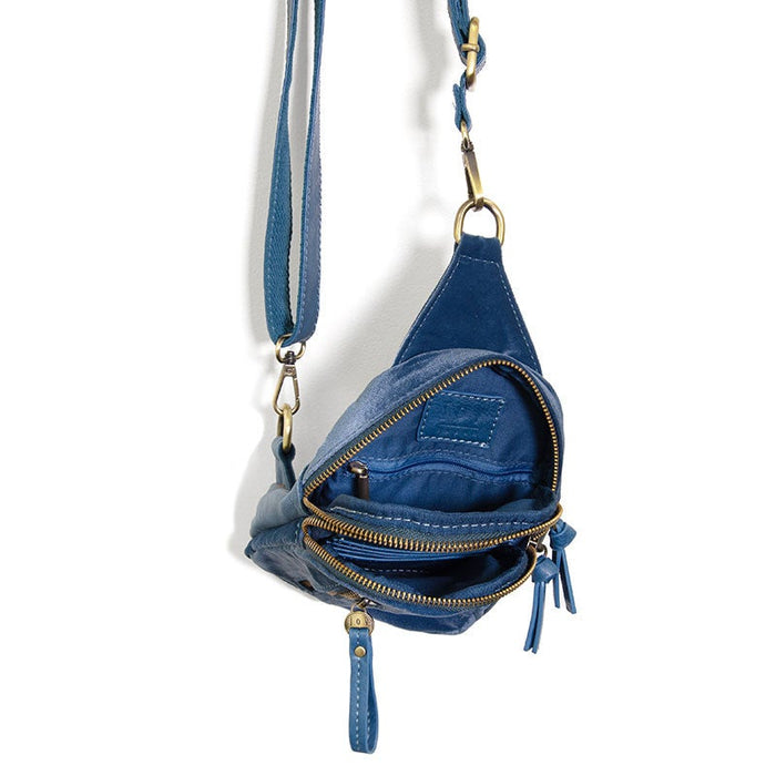 Skyler Sling Bag Velvet - Sapphire