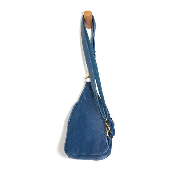 Skyler Sling Bag Velvet - Sapphire