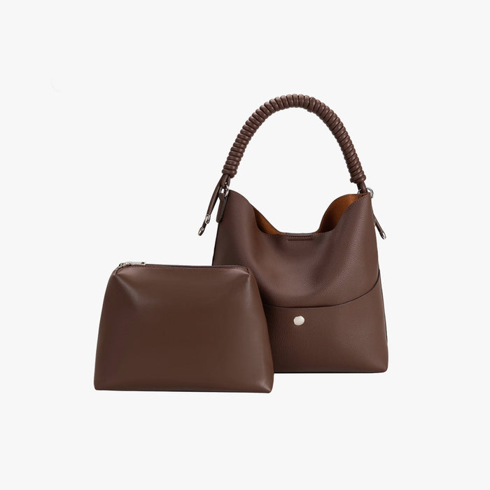 Molly Tote with Corded Handle - Chocolate