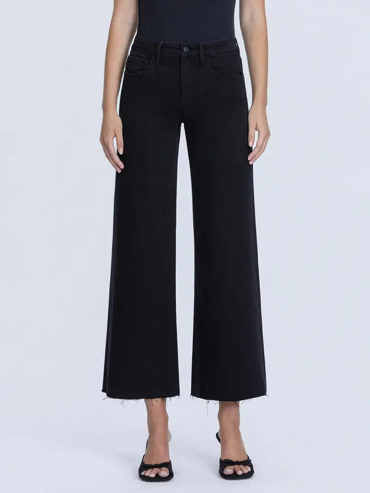 High Rise Wide Leg - Jet Black