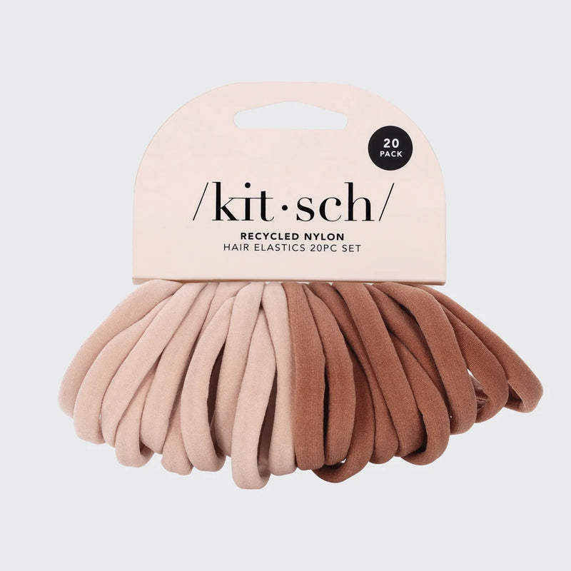 Nylon Elastic Hairbands 20 pcs - Blush