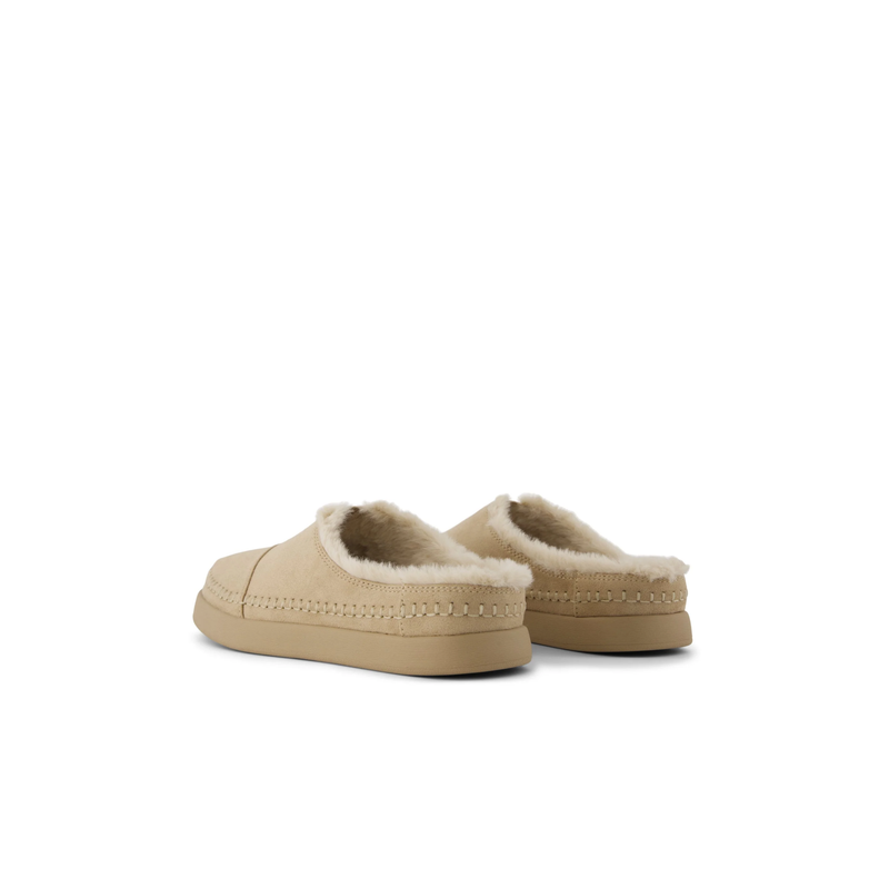 TOMS • Alpargata Ease Mule - Taupe Microsuede w/ Faux Fur