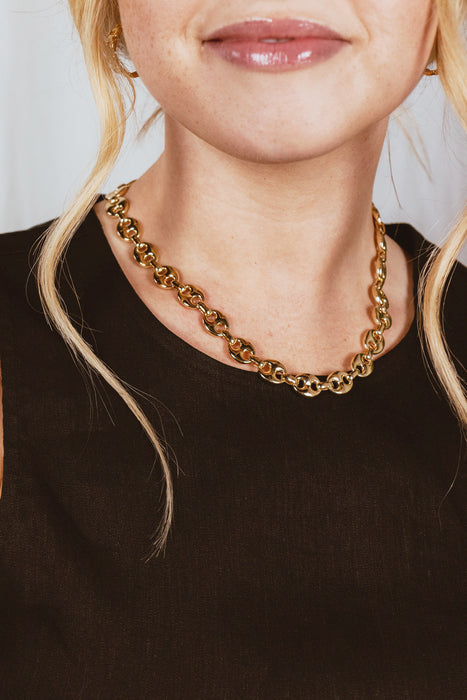 Puff Necklace 18.5" - Gold