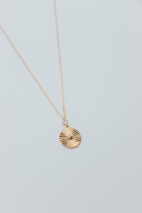 Gold Plated Medium French Bow Necklace