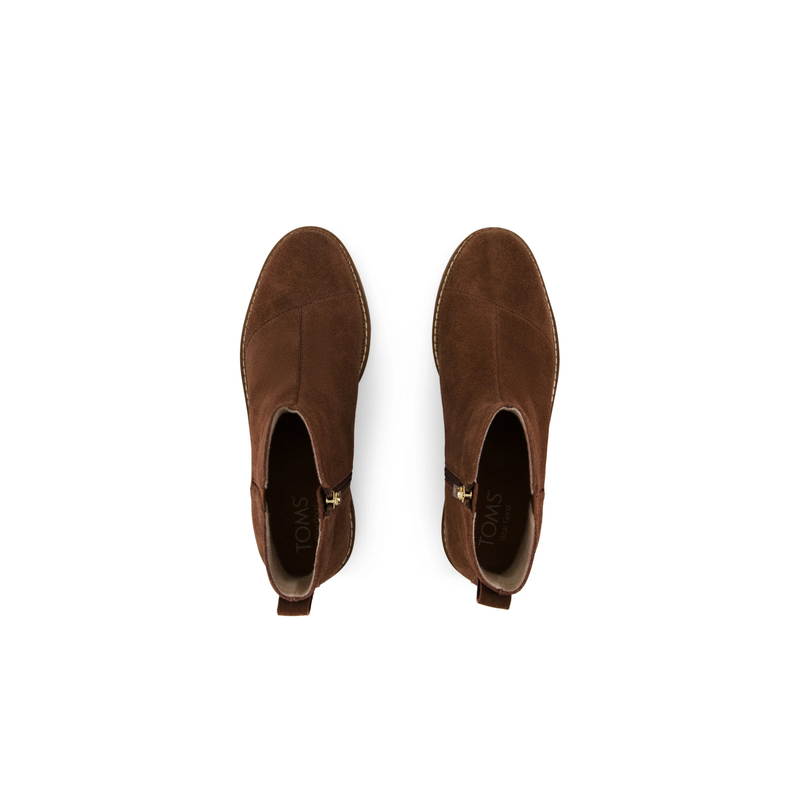 TOMS • Mina Wedge Boot - Hot Chocolate Suede
