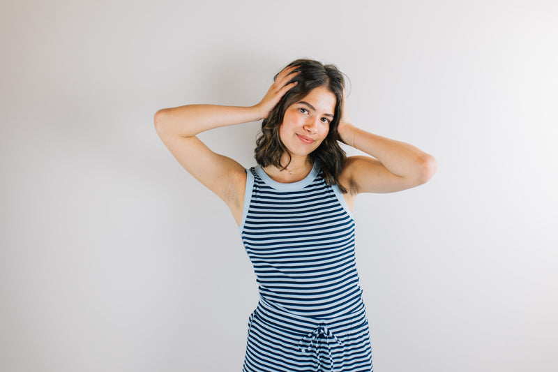 Striped Tank Top - Navy