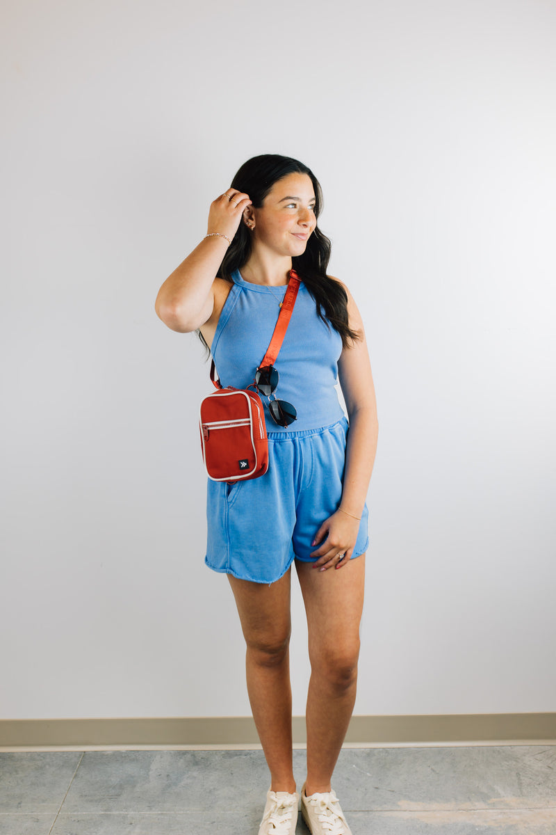 Rib Tank Top - Aqua