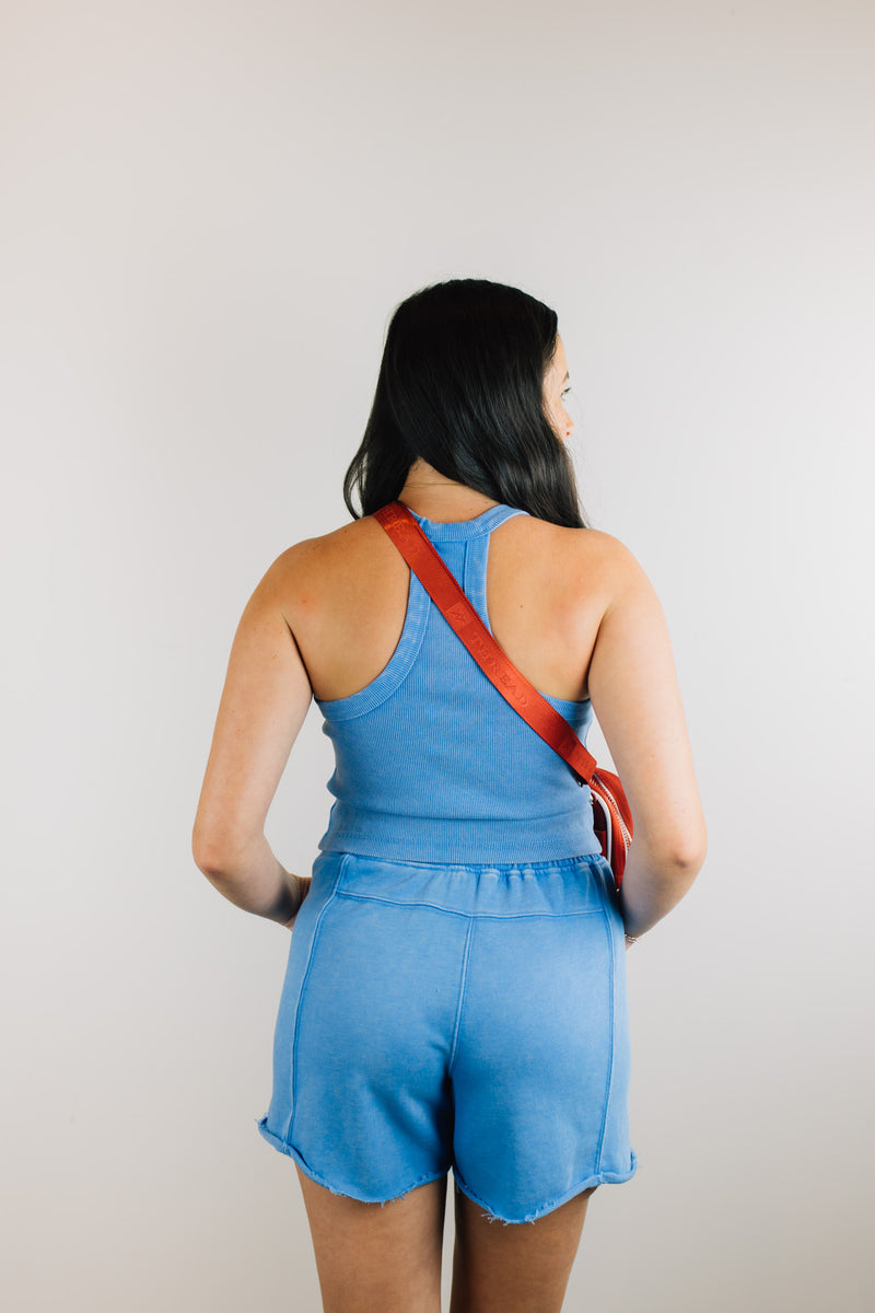 Rib Tank Top - Aqua