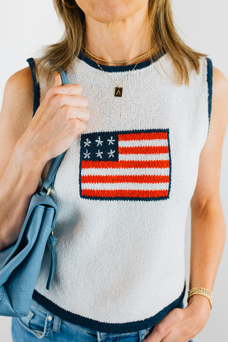 Flag Knitted Tank