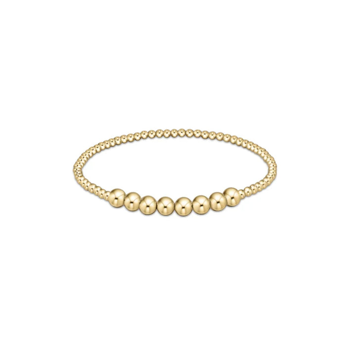 enewton • Classic Gold Beaded Bliss Bar 2.5mm/5mm Bead Bracelet