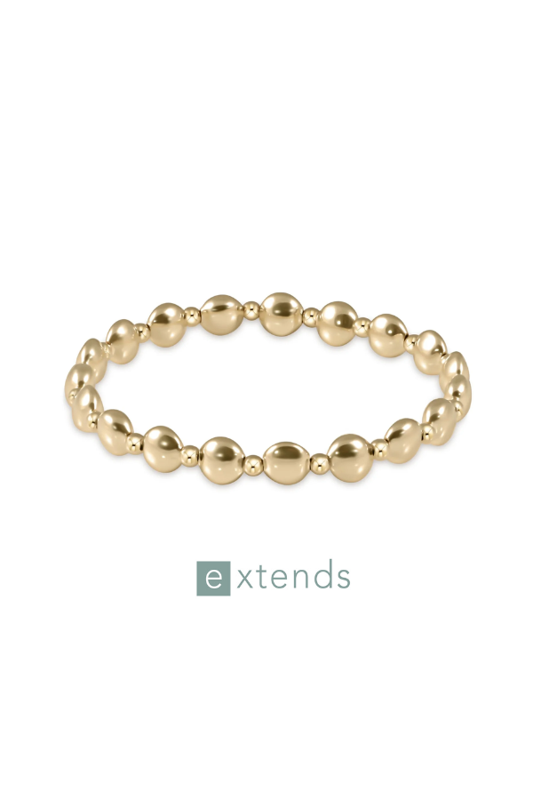 enewton • Extends Honesty Gold Grateful Pattern 6mm Bead Bracelet