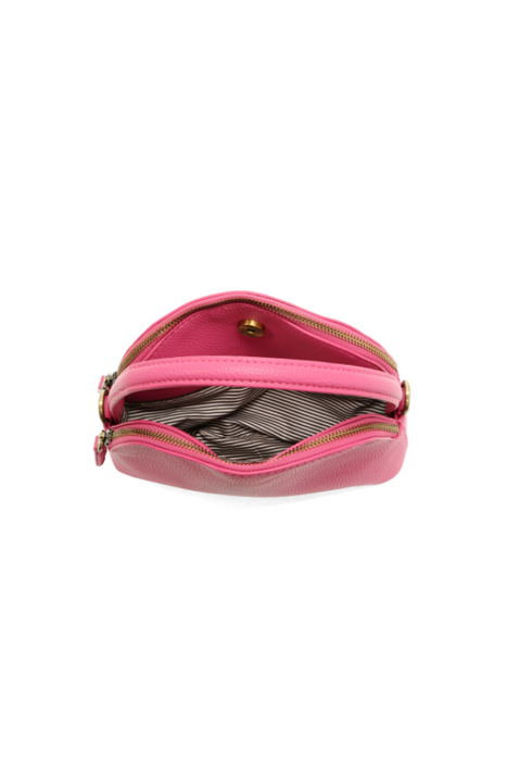 Magenta Larissa Double Zip Dome Crossbody