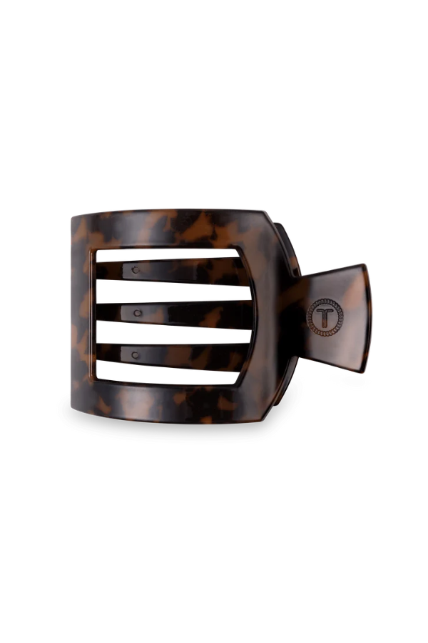 Teleties • Large Flat Square Hair Clip - Tortoise