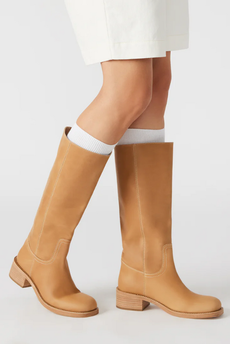 Steve Madden • Riggs Leather Boots - Banana