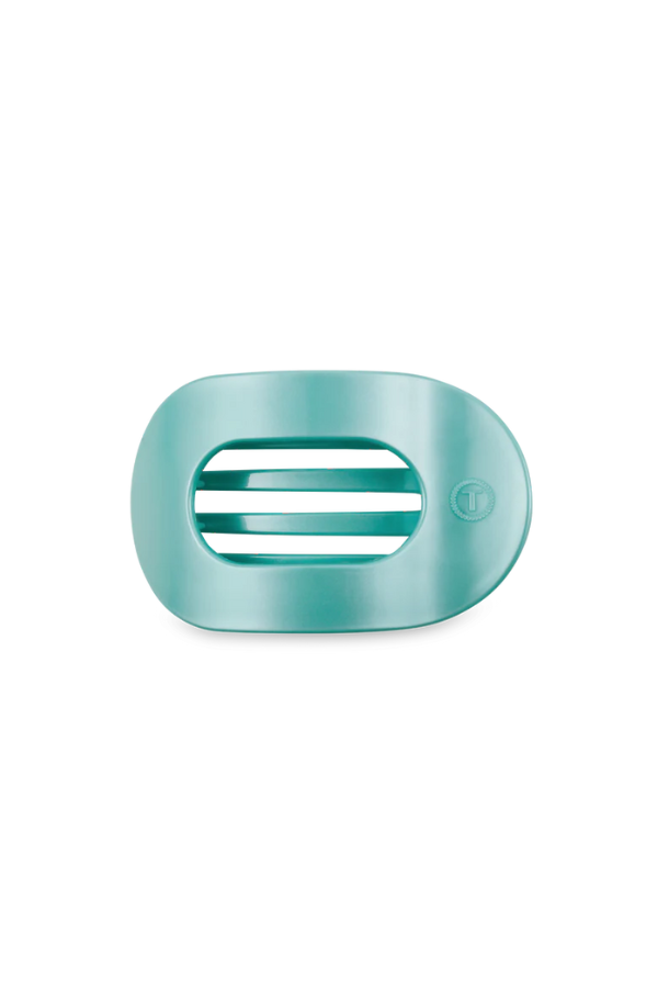 Teleties • Medium Round Flat Hair Clip - Totally Turquoise