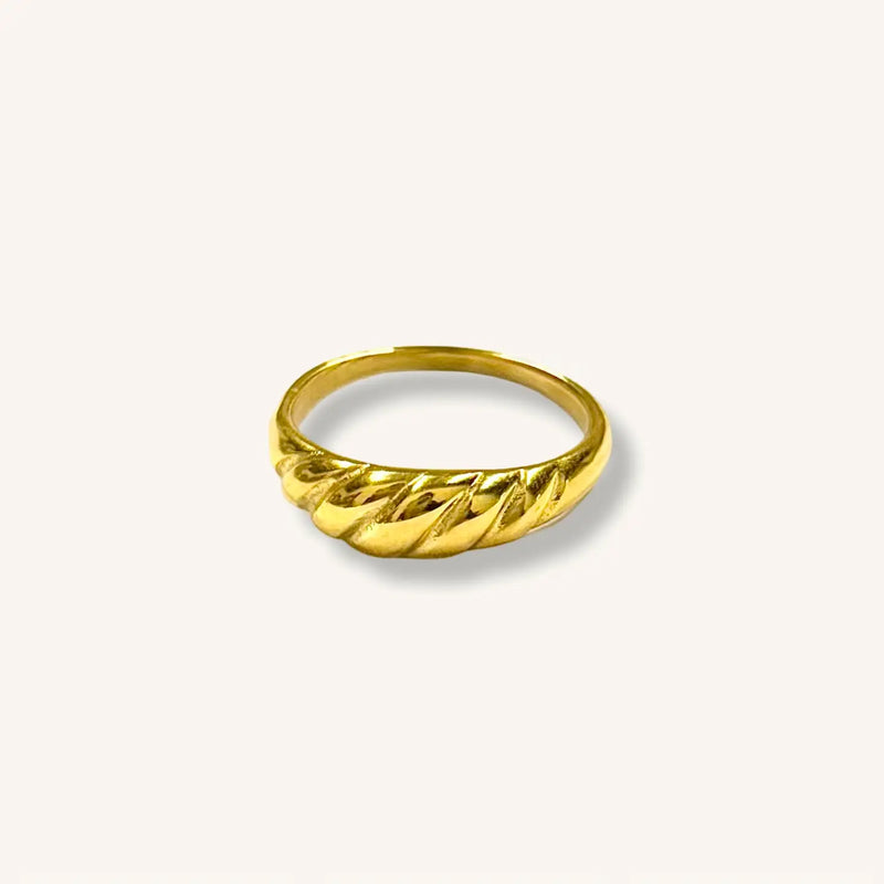 Nikki Smith Designs • Waterproof Croissant Ring Gold