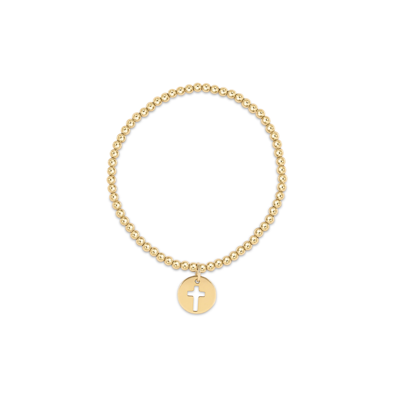 enewton • Classic Gold 3mm Bead Bracelet - Blessed Gold Disc