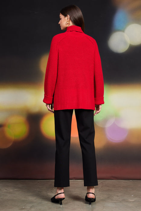 Turtleneck Sweater - Red