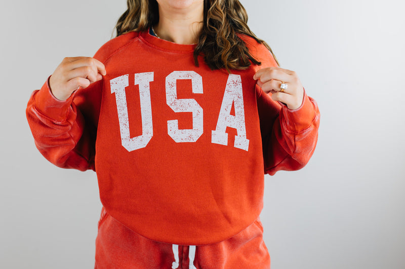 Thread & Supply • Jordan USA Sweatshirt - Red