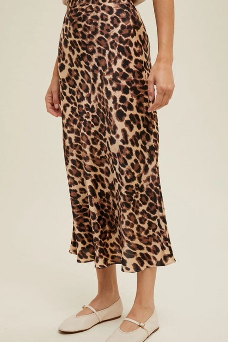 Midi Pencil Skirt - Leopard