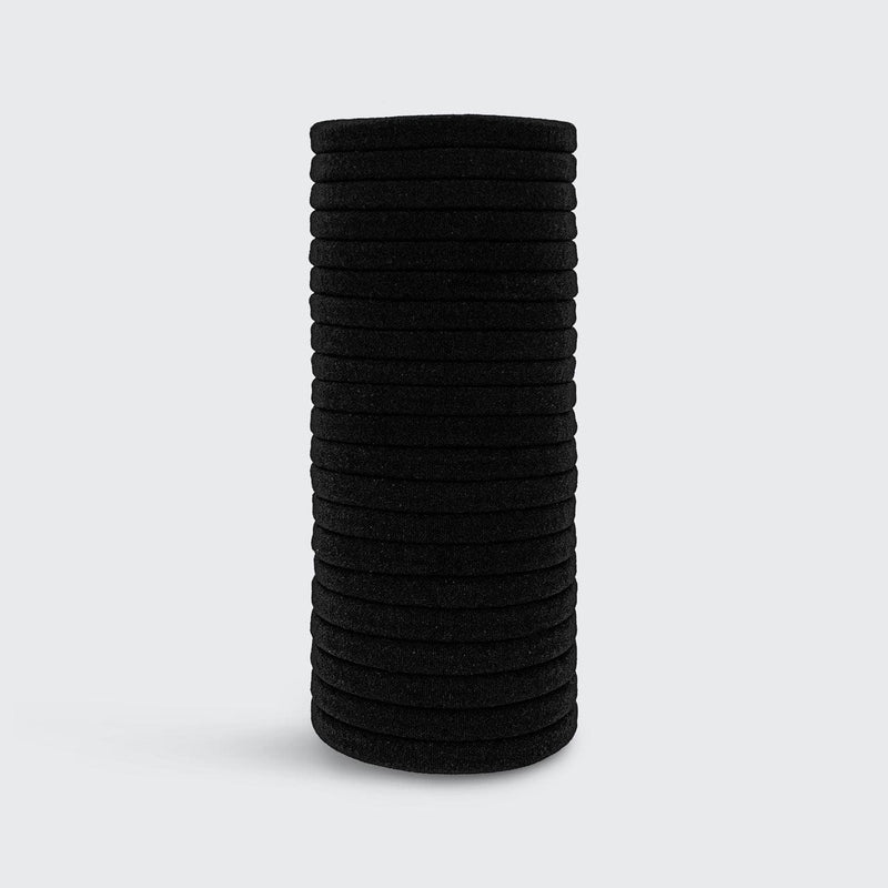 Nylon Elastic Hairbands 20 pcs - Black