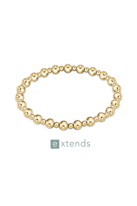 enewton • Extends Classic Grateful Pattern 5mm Bead Bracelet - Gold